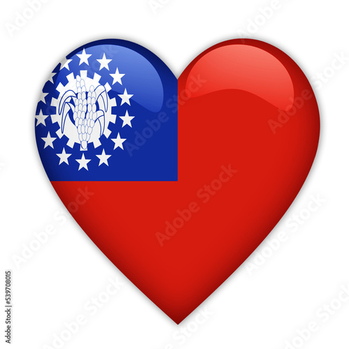 Free Download Myanmar Flag Love Symbol - GFXLoad