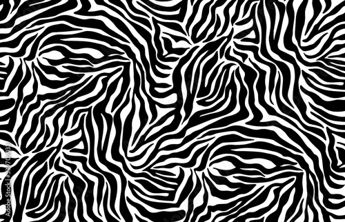 Seamless zebra texture, African animal print.