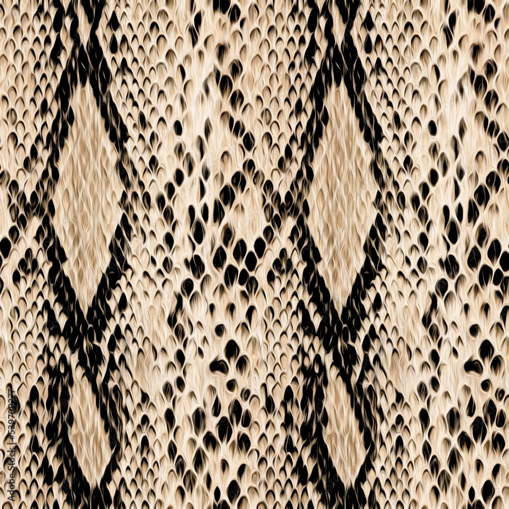 Seamless snake texture, python pattern. - obrazy, fototapety, plakaty 