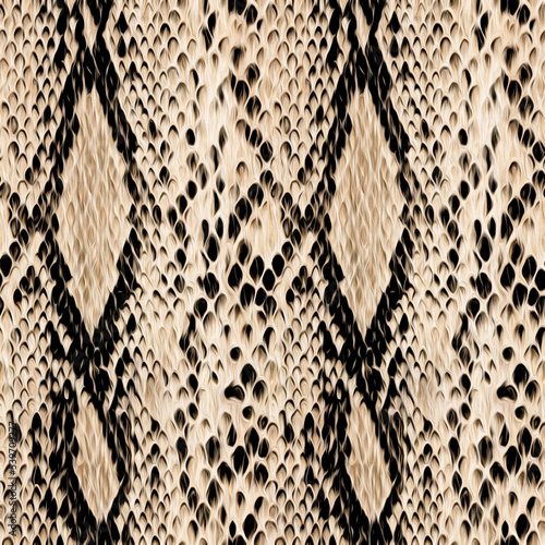 Seamless snake texture, python pattern. © kenan