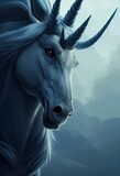 Hyper-realistic unicorn ready to fight