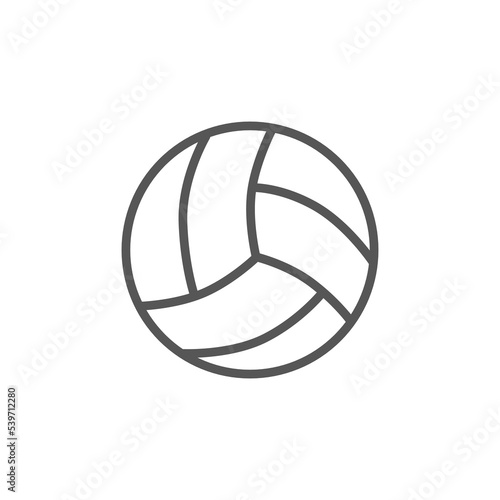 Volleyball ball line art icon for sports apps and websites. Volley ball, ball, game, match icon vector image. Can also be used for sports, fitness, recreation. Suitable for web apps, mobile apps