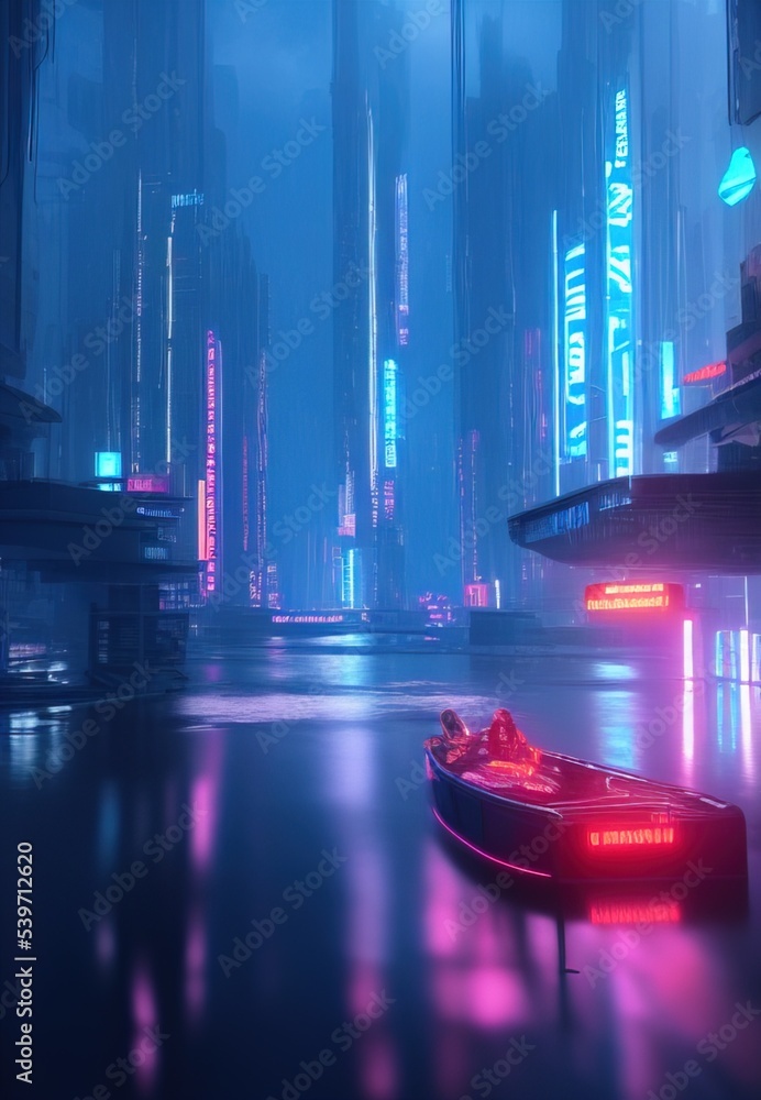 Futuristic City Night Live Wallpaper - Cyberpunk Cityscape - free download
