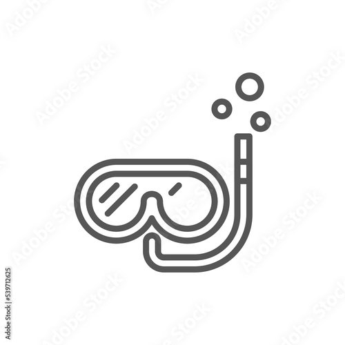snorkeling mask icon or logo isolated sign symbol vector illustration. Diving mask icon.underwater mask icon illustration
