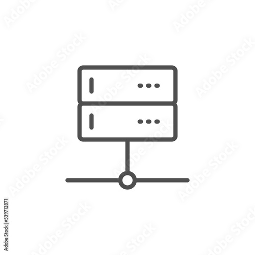 Hosting server icon for web and mobile. Linear server icon from Electronic devices outline collection. Thin line server vector isolated on white background