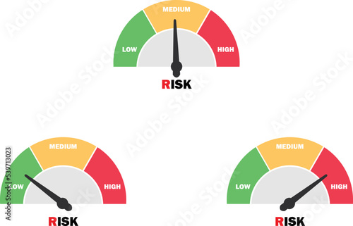 Risk level icon vector illustration or image