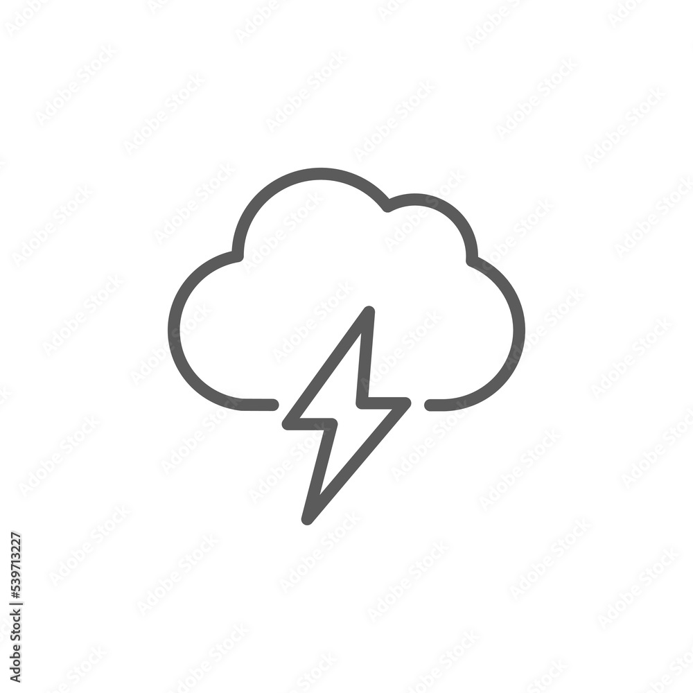 cloud with thunder icon, Storm Icon cloud with thunder icon, Storm Icon