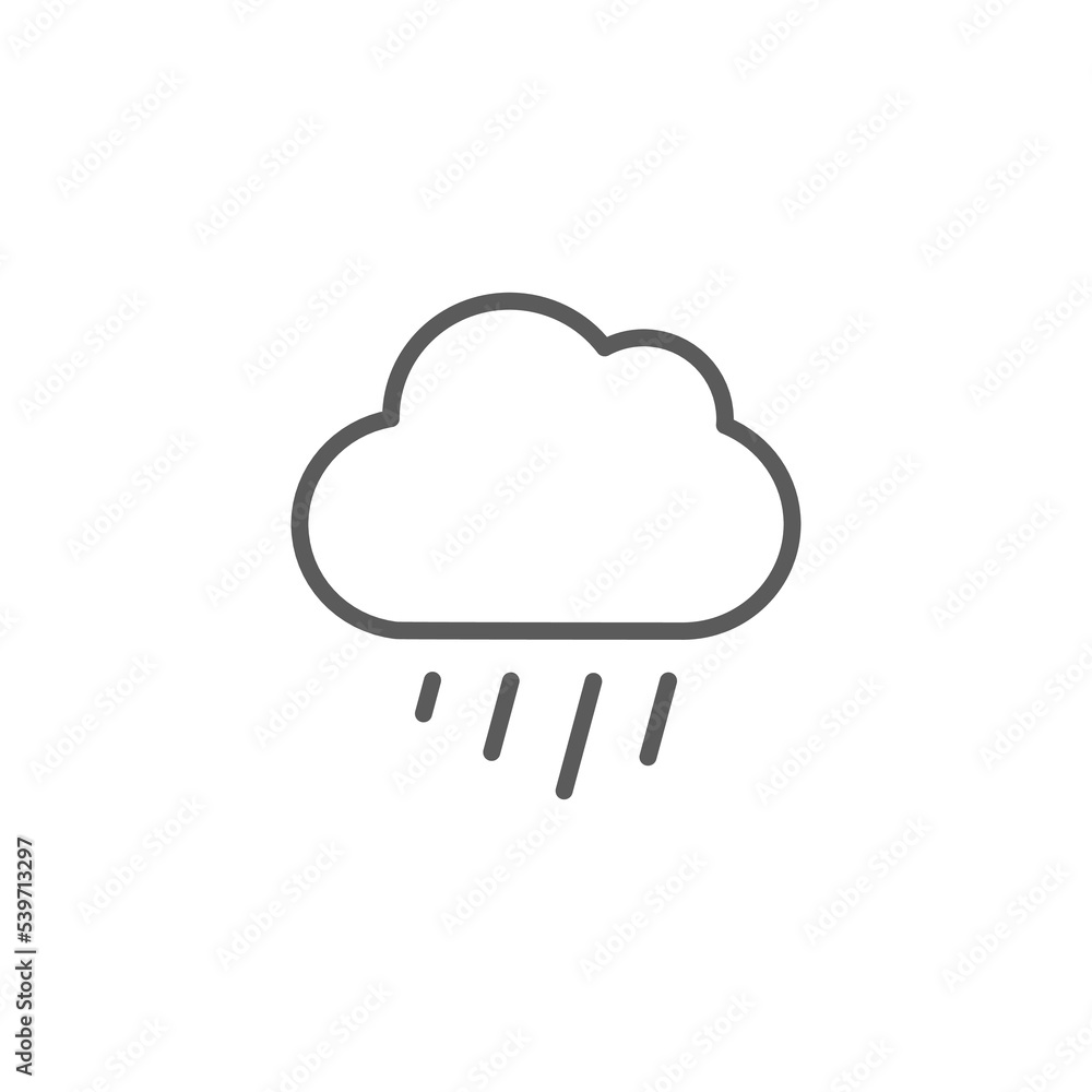Rain Icon in trendy flat style isolated on grey background. Cloud rain symbol for your web site design, logo, app, UI. Modern forecast storm sign. Weather, internet concept. Vector illustration, EPS10 Rain Icon in trendy flat style isolated on grey background. Cloud rain symbol for your web site design, logo, app, UI. Modern forecast storm sign. Weather, internet concept. Vector illustration, EPS10
