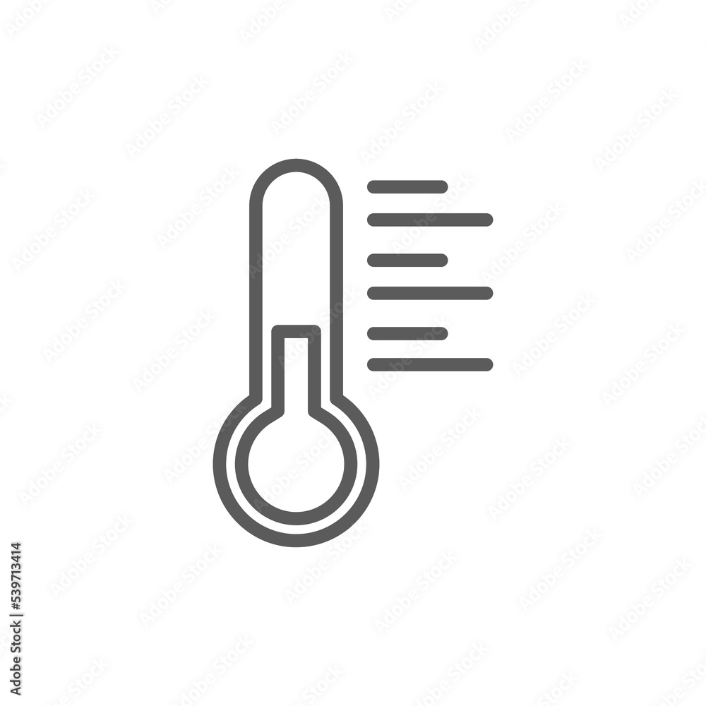 thermometer icon in trendy flat design, Temperature Symbol