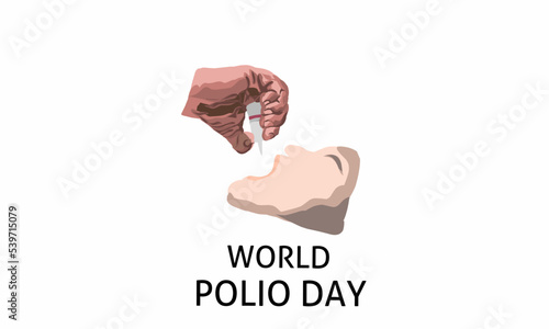 Vector graphic of world polio day for world polio day celebration. flat design. Line art design. flyer design. flat illustration. Banner design. October 24