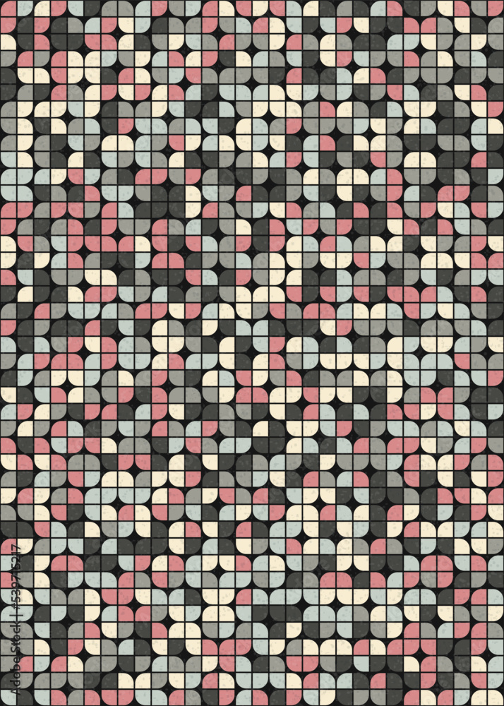 Fototapeta premium Abstract Geometric Pattern generative computational art illustration