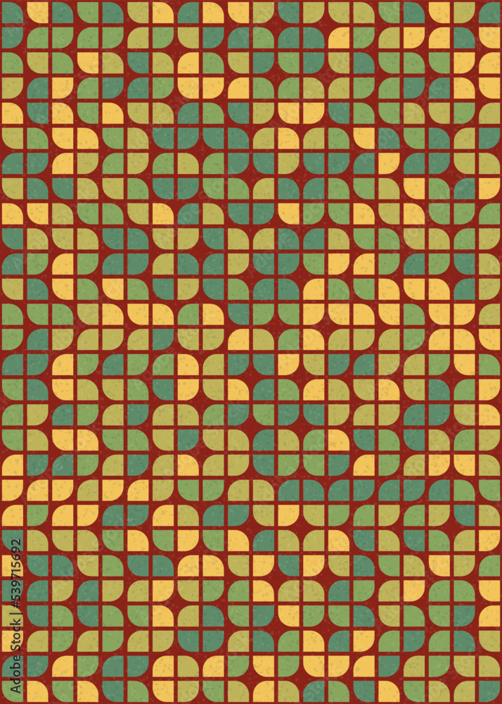 Fototapeta premium Abstract Geometric Pattern generative computational art illustration