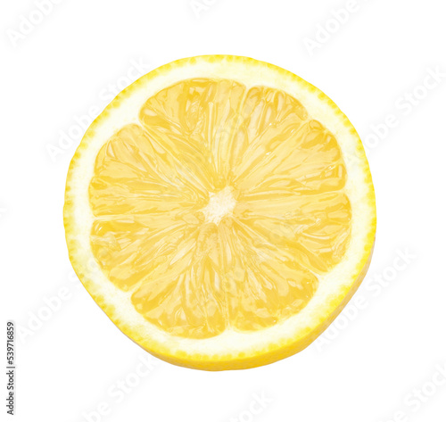 lemon fruit slices isolated on white background, Fresh and Juicy Lemon, clipping path, single