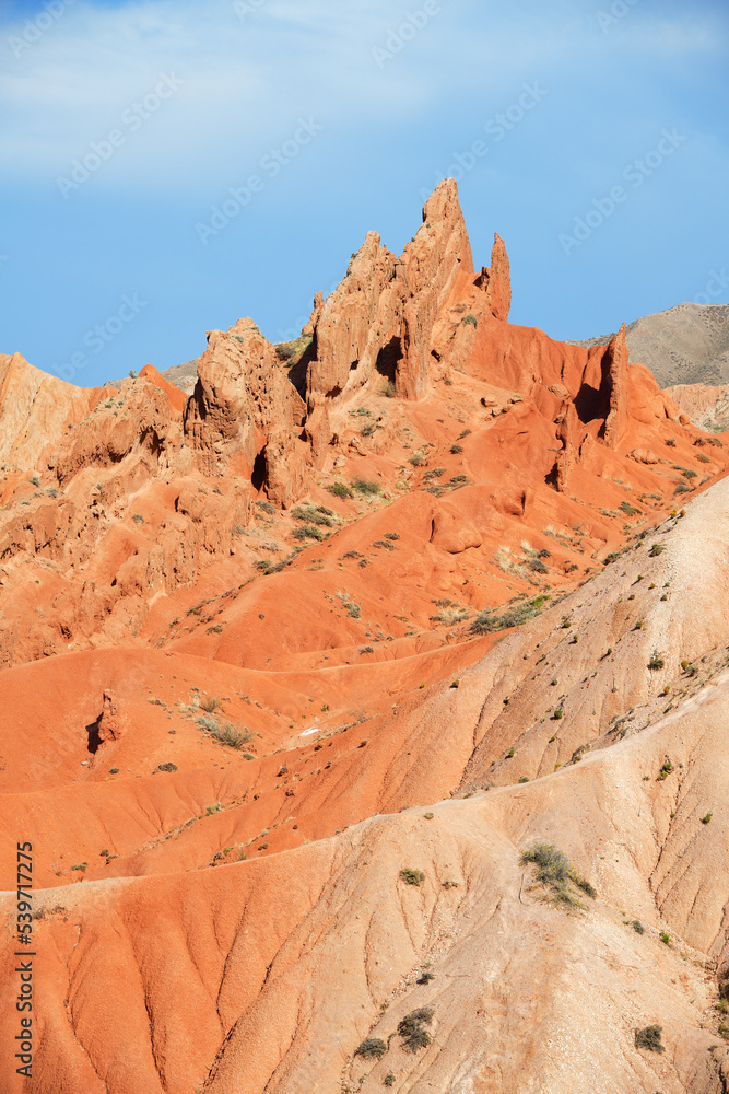 Fototapeta premium Beautiful mountain landscape in the canyon Fairy Tale, Kyrgyzstan