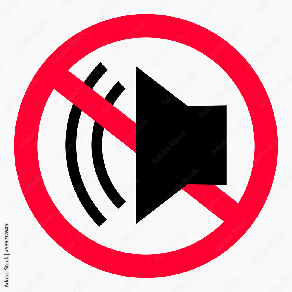 Quiet. Not loud. Keep quiet. Sound ban. No sound. Silence. Vector icon. Quiet. Not loud. Keep quiet. Sound ban. No sound. Silence. Vector icon.