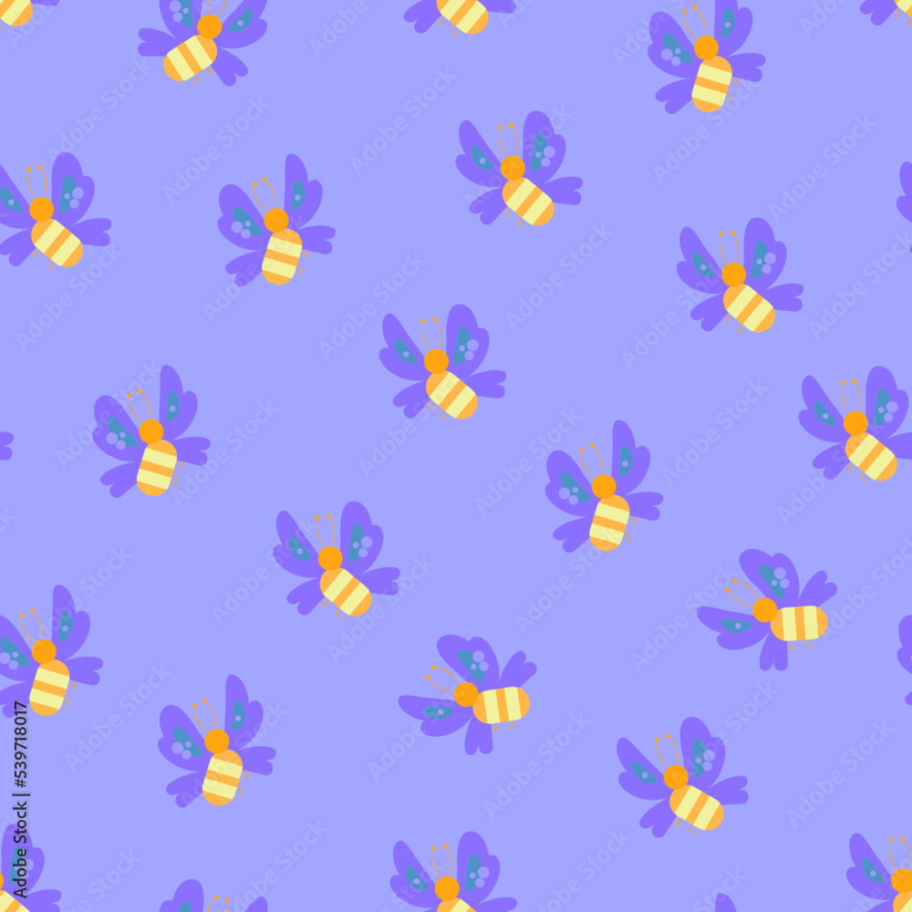 Vector seamless background with butterflies