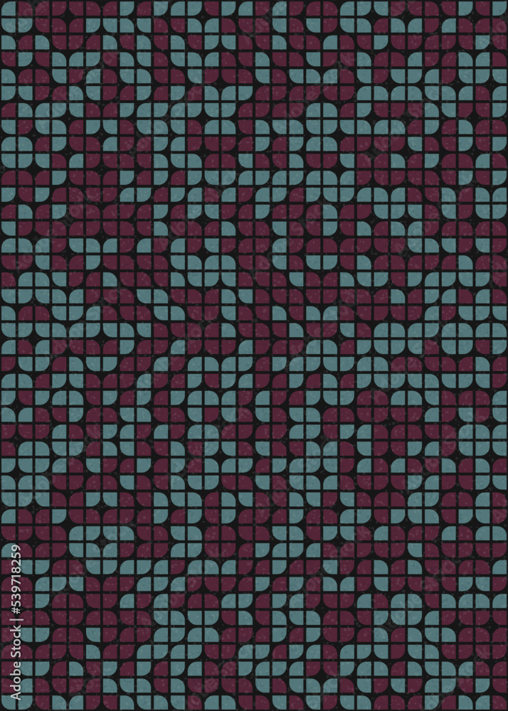 Fototapeta premium Abstract Geometric Pattern generative computational art illustration