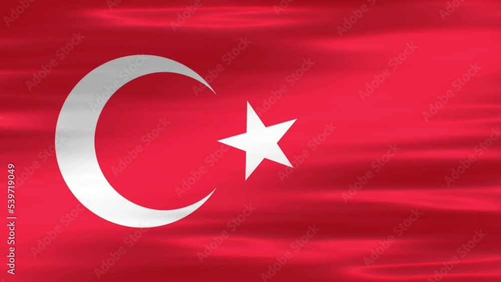 Turkey waving flag. National 3d Turkish flag waving. Turkish flag 4k resolution Background. Turkey flag Closeup. Seamless Loop Turkey waving flag. National 3d Turkish flag waving. Turkish flag 4k resolution Background. Turkey flag Closeup. Seamless Loop