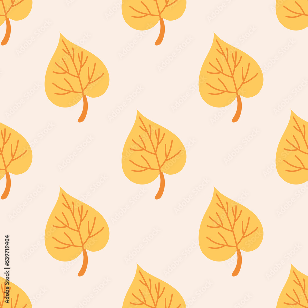 Seamless Pattern with Autumn Leaves. The Thanksgiving Day collection. Flat vector illustration
