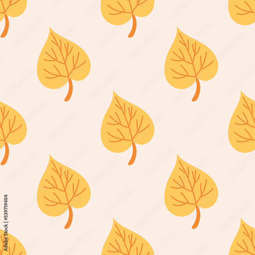 Fototapeta premium Seamless Pattern with Autumn Leaves. The Thanksgiving Day collection. Flat vector illustration