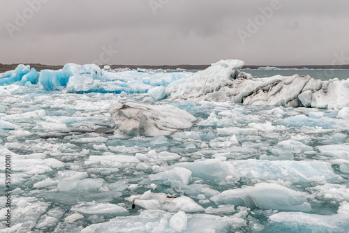 Ice blocks on Icelandic glacier