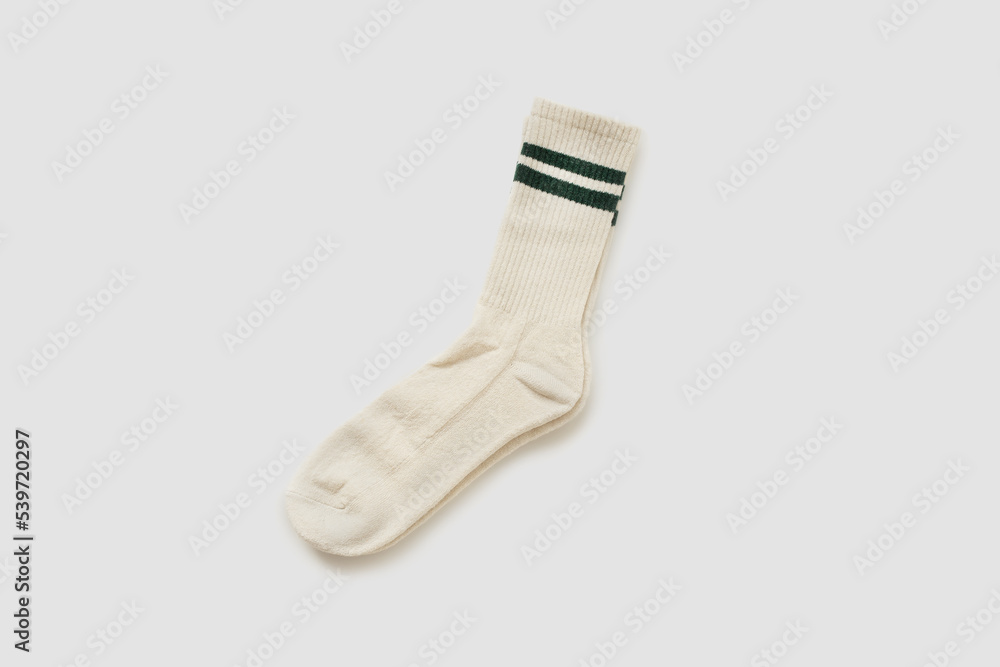 Yellow socks on white background Yellow socks on white background