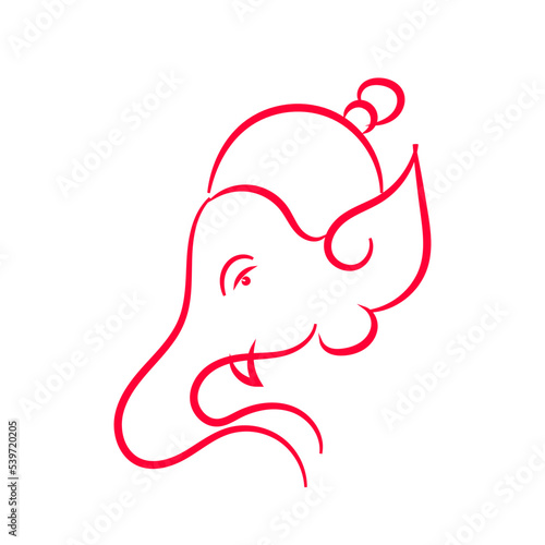 Ganesh Chaturthi, Ganpati Chaturthi, Ganpati Bappa Morya, Ganesh Goddess, Ganpati God, Line drawing, Illustration, Ganesh Chaturdashi