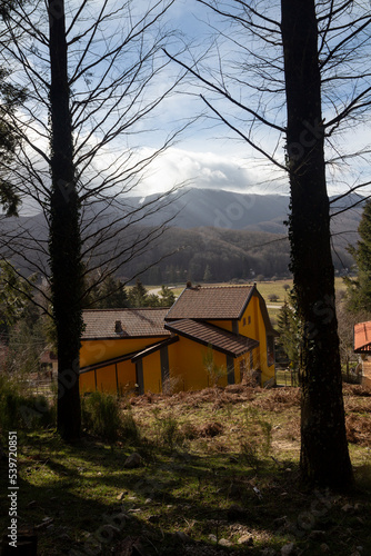 hiking trail in mountain to Laceno park