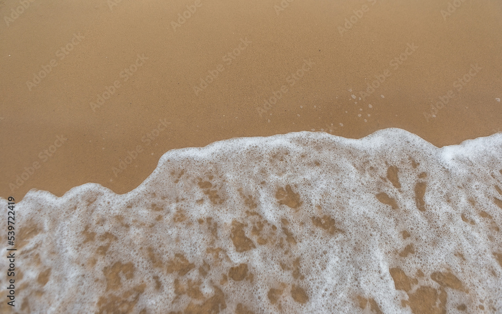 Beautiful beach with the smooth foam of sea in the morning of Rayong province Thailand Beautiful beach with the smooth foam of sea in the morning of Rayong province Thailand
