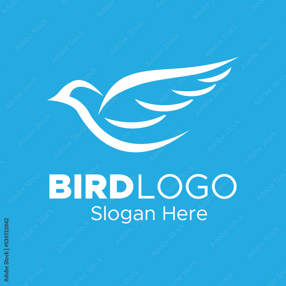 Naklejka premium bird silhouette logo template vector design