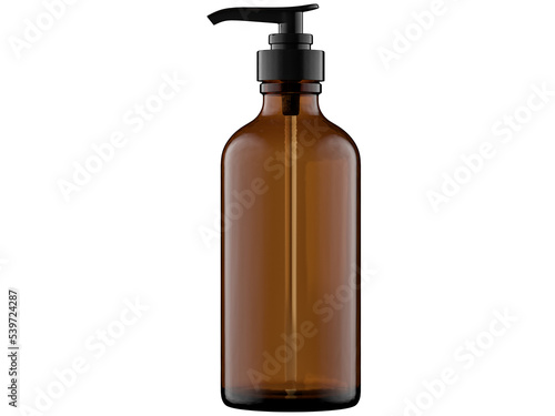 liquid soap bottle prepared for mockup isolated on empty background