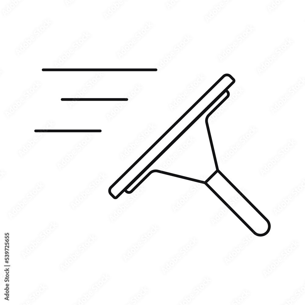 Window cleaning tool line icon. Squeegee icon Window cleaning tool line icon. Squeegee icon