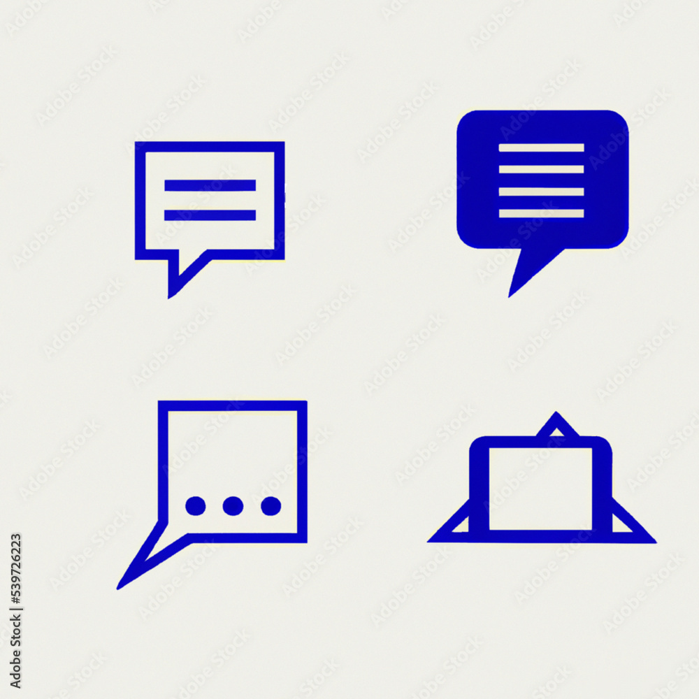 chat bubble icon illustration with unique shape chat bubble icon illustration with unique shape