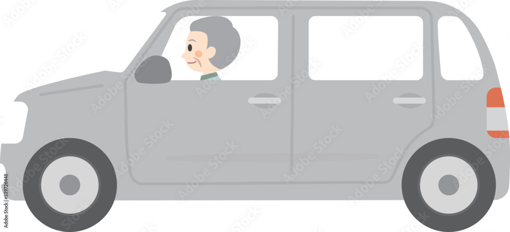 高齢者が運転する車