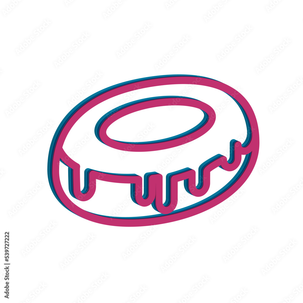 Donut icon 3D design Donut icon 3D design
