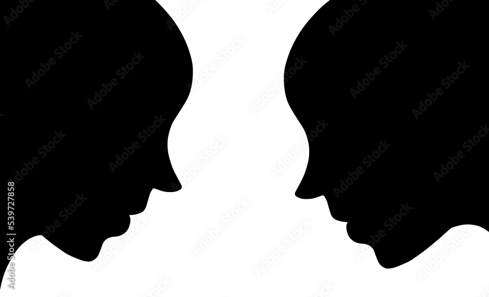 silhouette of a person man woman profil 