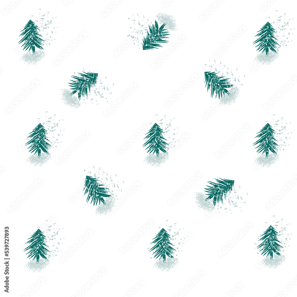 new year seamless pattern, winter forest pinetrees in snow new year seamless pattern, winter forest pinetrees in snow