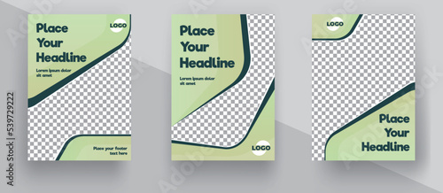 Simple A3 template design with typography for poster, flyer or cover, Easy to adapt to brochure, annual report, poster, card, corporate presentation, portfolio, flyer, banner - place for image