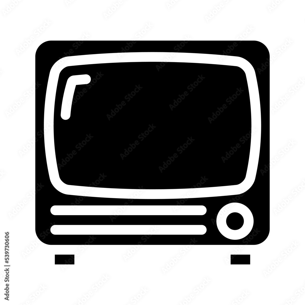 television retro gadget glyph icon vector. television retro gadget sign. isolated symbol illustration television retro gadget glyph icon vector. television retro gadget sign. isolated symbol illustration