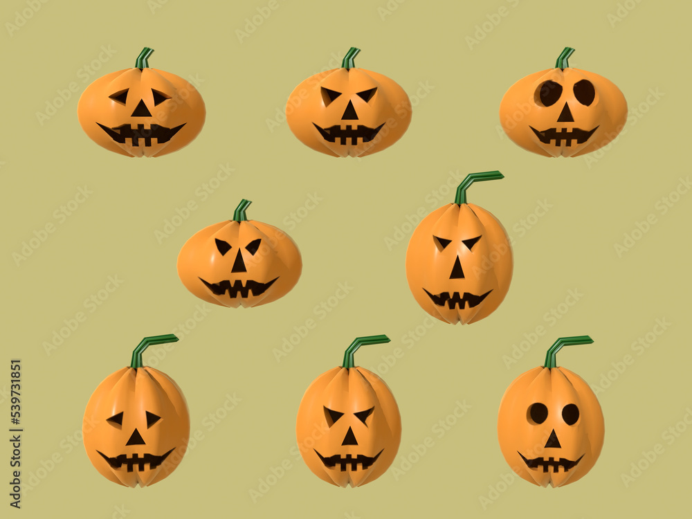 いろいろなハロウィン・カボチャランプ いろいろなハロウィン・カボチャランプ