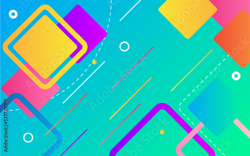 Abstract flat colorful green gradient background