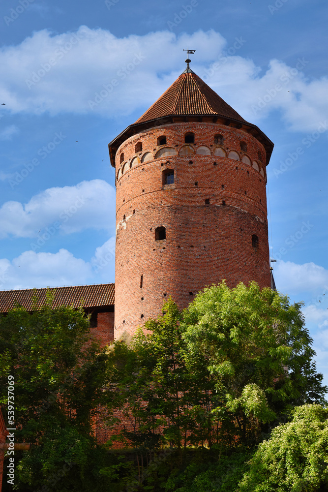 Castle tower in Reszel Poland