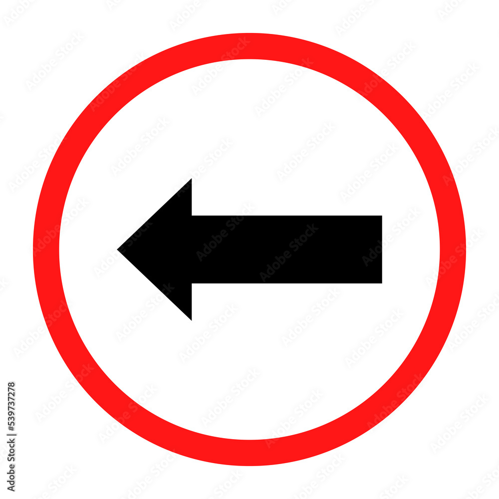 Turn left sign Turn left sign