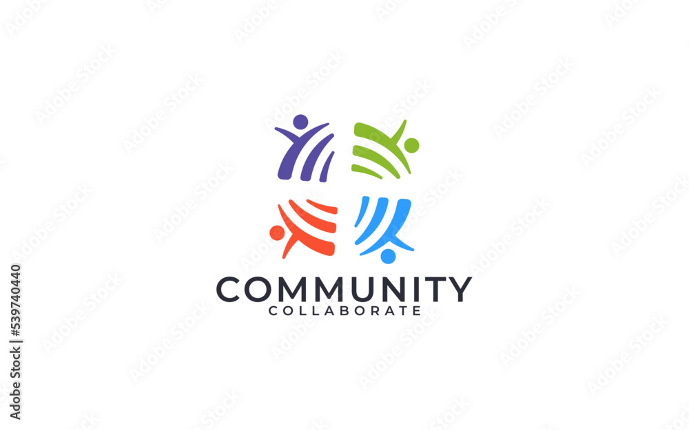COMMUNITY COLLABORATE SOCIAL LOGO DESIGN COMMUNITY COLLABORATE SOCIAL LOGO DESIGN