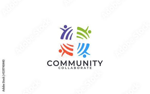 COMMUNITY COLLABORATE SOCIAL LOGO DESIGN