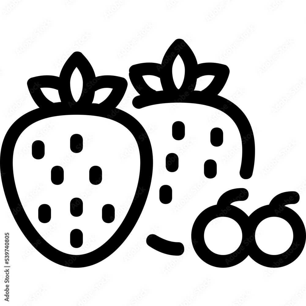 Obraz premium strawberry fruit berry icon