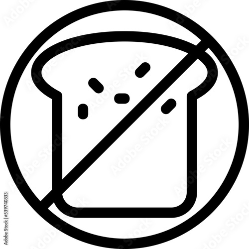 no carbohydrates bread icon