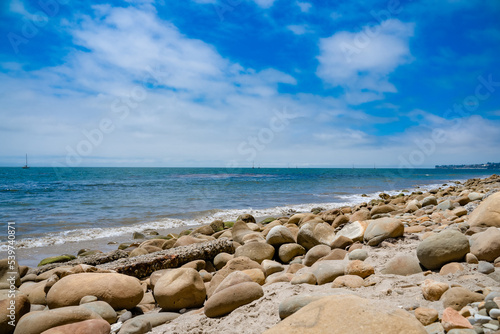 Big stones on a beach