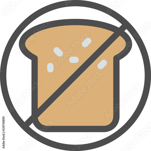 no carbohydrates bread icon