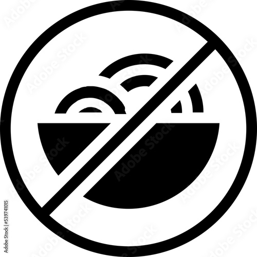 no noodle carbohydrates icon